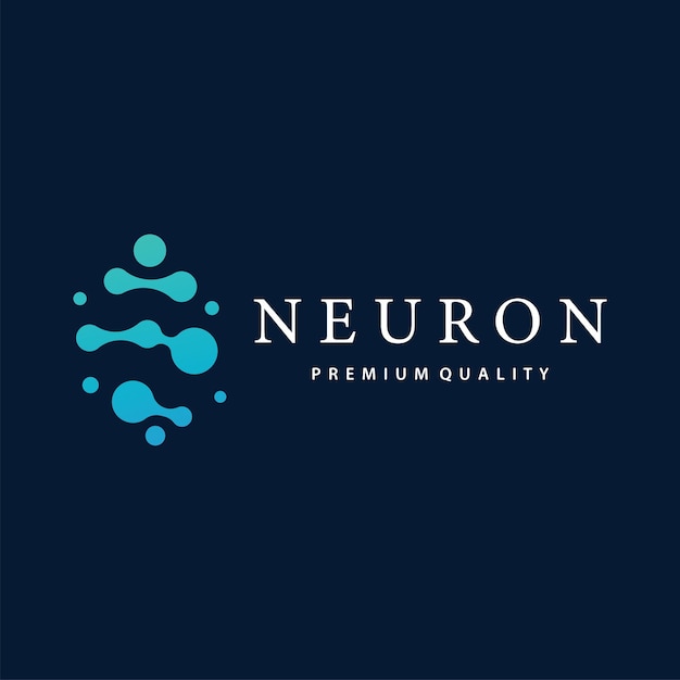 Logotipo de neurona Neuron Nervio o algas vectoriales Abstracto Diseño de moléculas Ilustración de plantilla