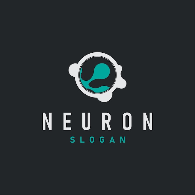 Logotipo de neurona Neuron Nervio o algas vectoriales Abstracto Diseño de moléculas Ilustración de plantilla