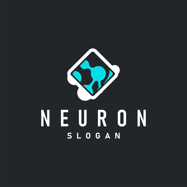 Logotipo de neurona Neuron Nervio o algas vectoriales Abstracto Diseño de moléculas Ilustración de plantilla