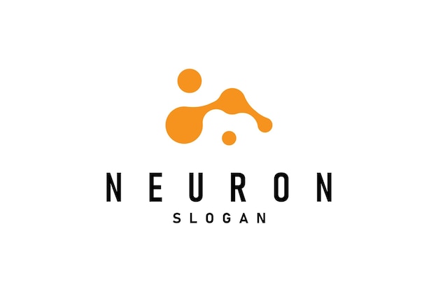Logotipo de neurona Neuron Nervio o algas vectoriales Abstracto Diseño de moléculas Ilustración de plantilla