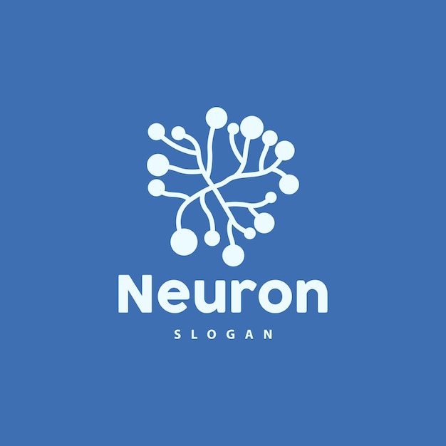 Logotipo de neurona Neuron Nervio o algas vectoriales Abstracto Diseño de moléculas Ilustración de plantilla