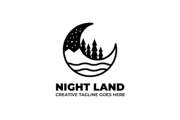 Logotipo de Night Moon Land Monoline