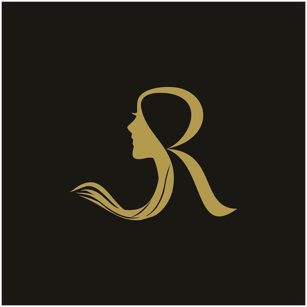 Logotipo de niña cara r