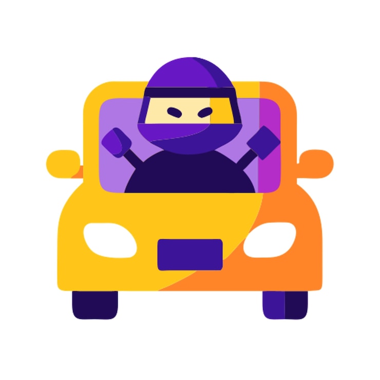 Vector el logotipo del ninja en el icono del coche