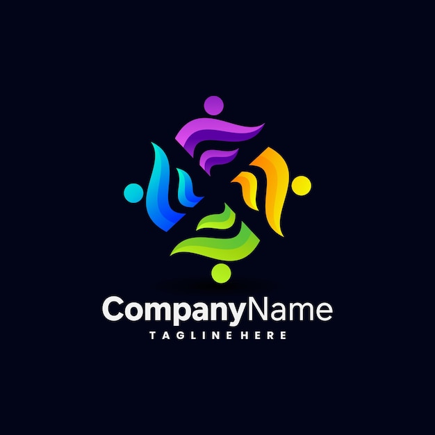 logotipo de niños en estilo colorido