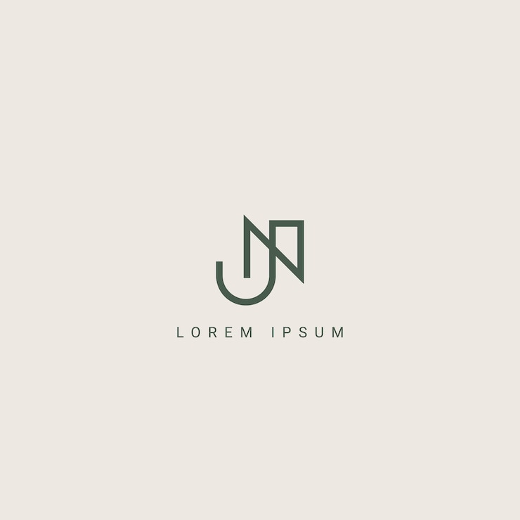 Vector logotipo nj basado en iniciales creativas mínimas y logotipo jn monograma creativo elegante de la letra nj jn