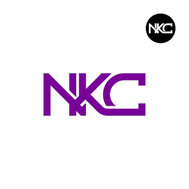El logotipo de NKC, las iniciales del diseño de la letra monograma