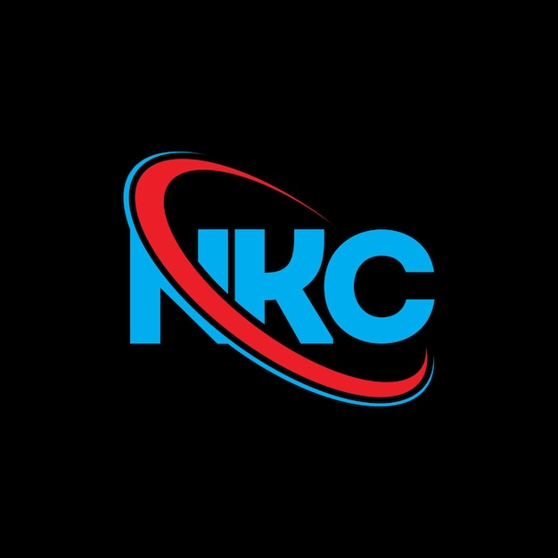 El logotipo NKC, la letra NKC, las iniciales NKC, el logotipo vinculado con círculo y mayúscula, el monograma NKC y la tipografía NKC para el negocio tecnológico y la marca inmobiliaria.