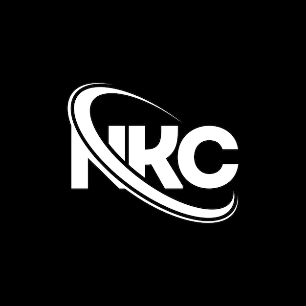 El logotipo NKC, la letra NKC, las iniciales NKC, el logotipo vinculado con círculo y mayúscula, el monograma NKC y la tipografía NKC para el negocio tecnológico y la marca inmobiliaria.