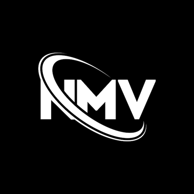 Logotipo NMV letra NMV diseño de logotipo de letra NMV iniciales NMV logotipo vinculado con círculo y mayúscula monograma logotipo NMV tipografía para negocios de tecnología y marca inmobiliaria