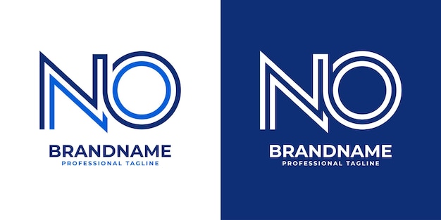 El logotipo NO Line Monogram es adecuado para negocios con las iniciales NO o ON