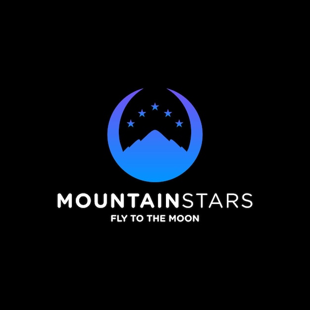 LOGOTIPO DE NOCHE DE ESTRELLAS DE MONTAÑA PARA SU EMPRESA