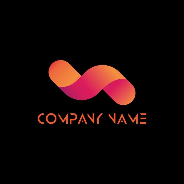 Un logotipo para el nombre de la empresa con un degradado rojo y naranja.