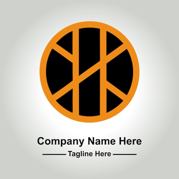 un logotipo para el nombre de la empresa en un fondo gris
