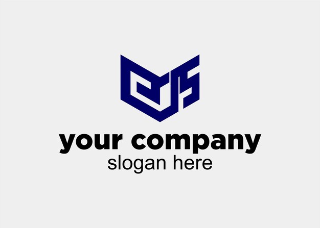 Logotipo del nombre de la empresa de la letra ES