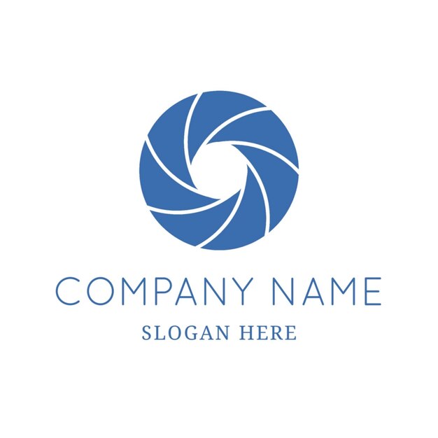 un logotipo para el nombre de la empresa (nombre de la empresa) sobre un fondo blanco