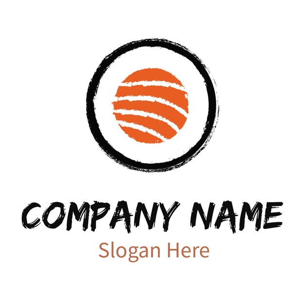 un logotipo para el nombre de la empresa (nombre de la empresa) sobre un fondo blanco