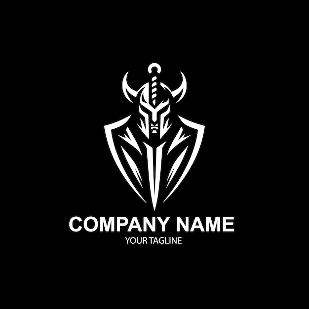 un logotipo del nombre de la empresa sobre un fondo negro