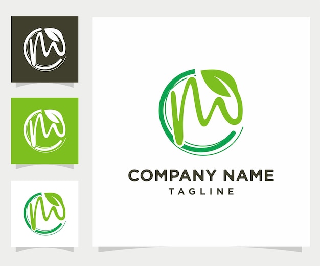 un logotipo para el nombre de la empresa en verde y negro