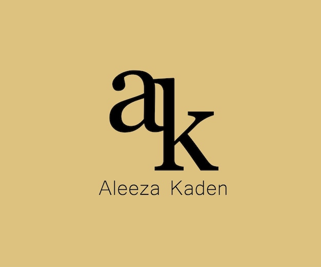 Logotipo de nombre a y k