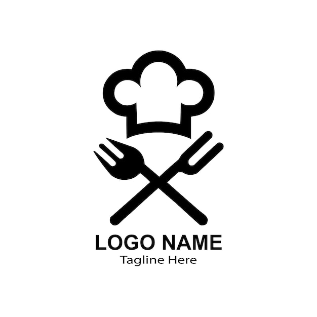 un logotipo para el nombre de un restaurante en un fondo blanco