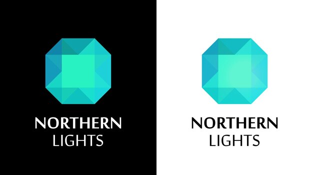 Logotipo con Northern Lights Shine