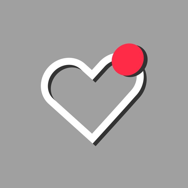 Logotipo de notificación en forma de corazón