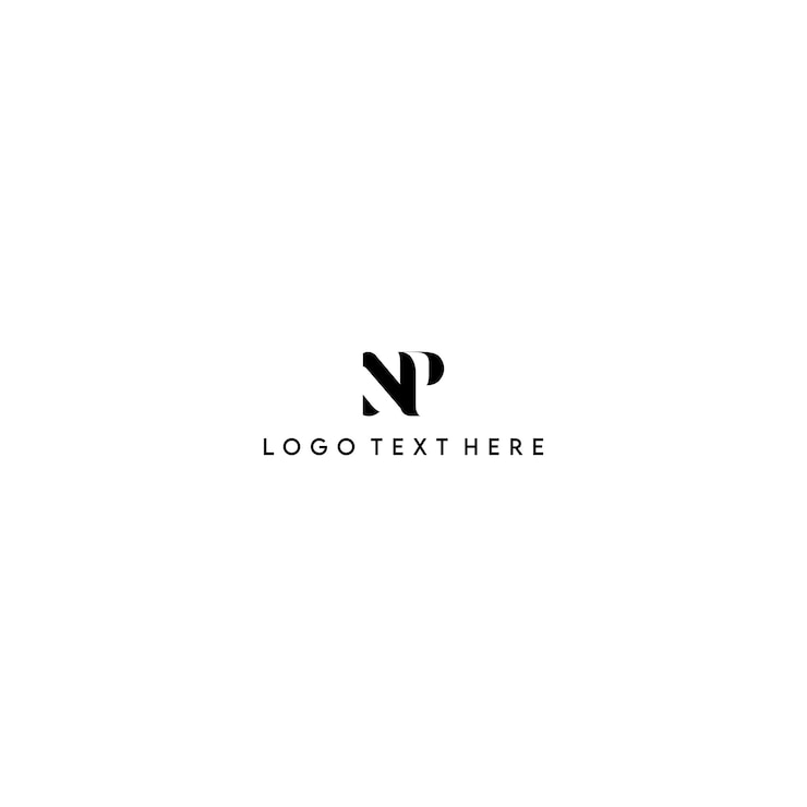 Vector logotipo de np, letras de np, iniciales de np