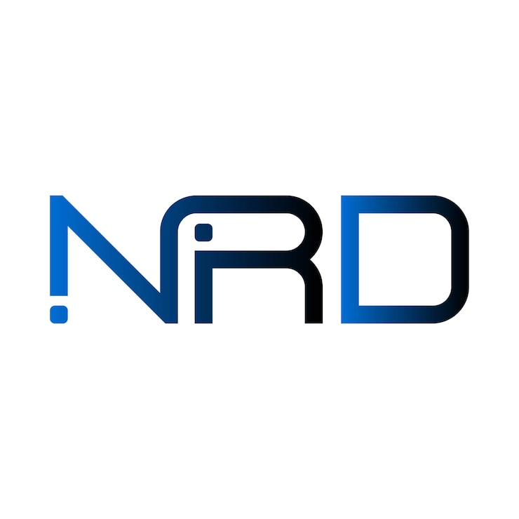 Vector logotipo de nrd creativo moderno minimalista inicial monograma símbolo tipografía vectorial diseño elegante de íconos