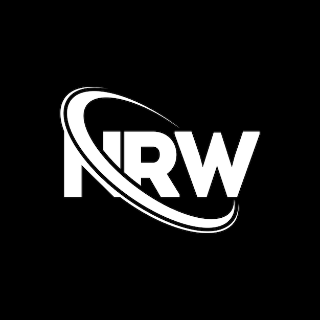 Logotipo NRW letra NRW diseño de logotipo de letra NRW iniciales NRW logotipo vinculado con círculo y mayúscula monograma logotipo NRW tipografía para negocios tecnológicos y marca inmobiliaria