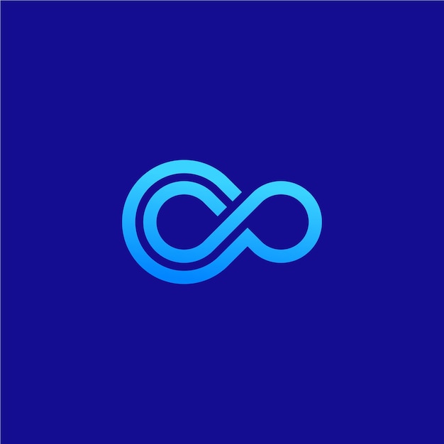 Vector logotipo de nube de bucle de letra c