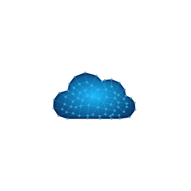 logotipo de nube digital con fondo blanco