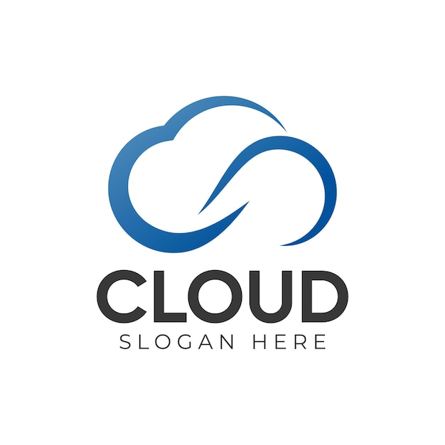El logotipo de la nube es simple, minimalista y global.