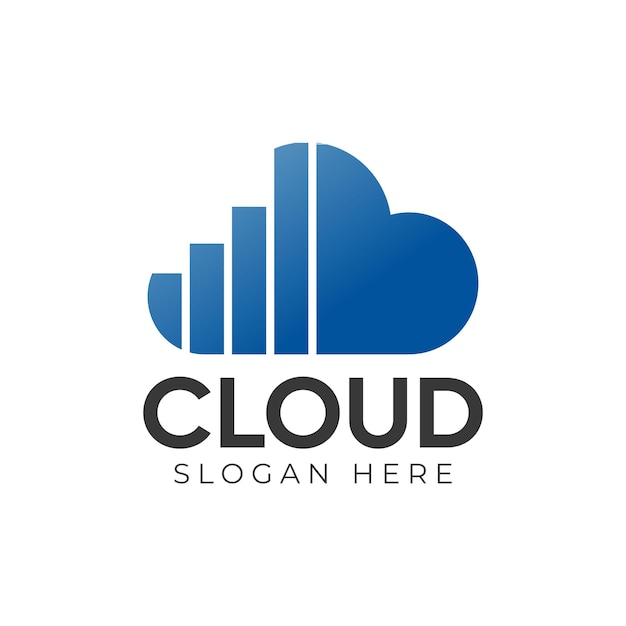 El logotipo de la nube es simple, minimalista y global.