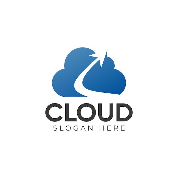 El logotipo de la nube es simple, minimalista y global.