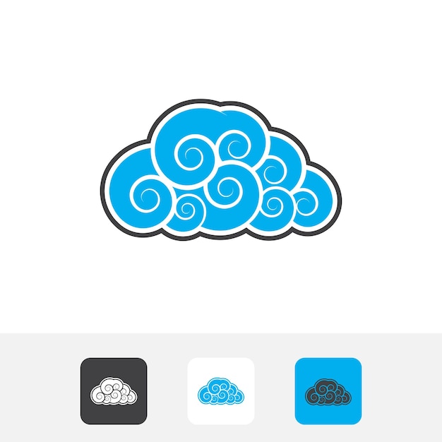 Logotipo de nube Estilos modernos y simples