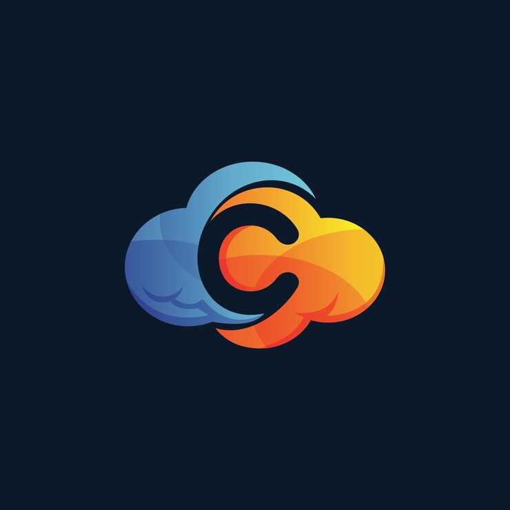 Vector logotipo de la nube letra c