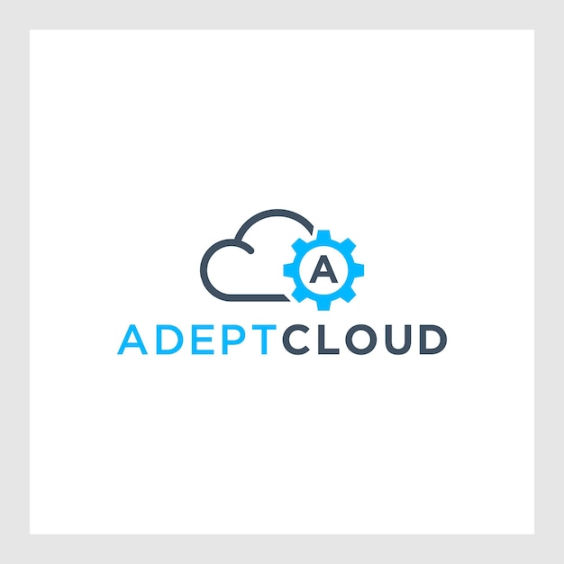 logotipo de nube con logotipo de ger mecánico