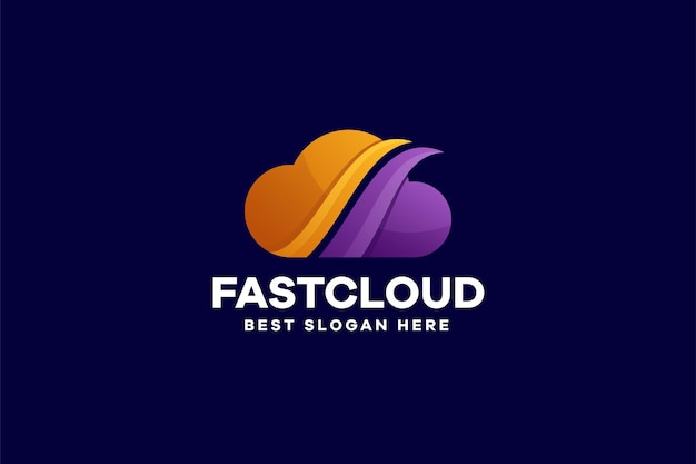 Logotipo de nube rápida