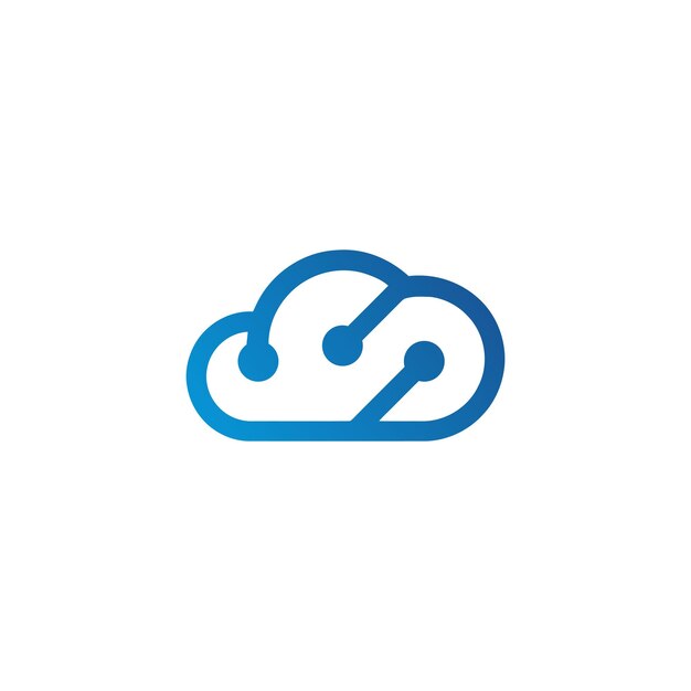 Logotipo de nube y tecnología