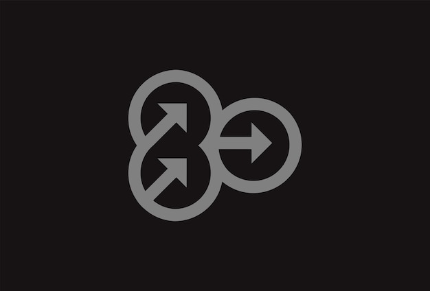 Logotipo número 80 Monograma número 80 con combinación de flecha utilizable para logotipos de negocios y aniversarios