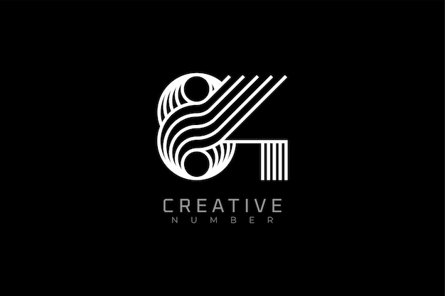 Logotipo número 84 moderno y creativo estilo multilínea número 84 utilizable para logotipos de marca y aniversario