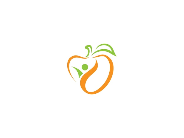 El logotipo de la nutrición del vector