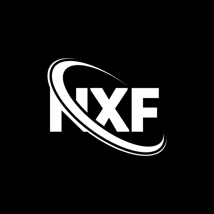 Vector logotipo de nxf nxf letra nxf diseño de logotipo de letra iniciales nxf logotipo vinculado con círculo y mayúscula logotipo de monograma nxf tipografía para negocios de tecnología y marca inmobiliaria