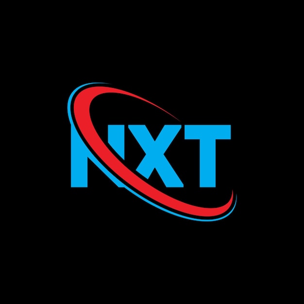 Logotipo de NXT NXT letra NXT diseño de logotipo de letra Iniciales NXT logotipo vinculado con círculo y mayúscula logotipo de monograma NXT tipografía para negocios de tecnología y marca inmobiliaria