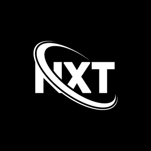 Logotipo de NXT NXT letra NXT diseño de logotipo de letra Iniciales NXT logotipo vinculado con círculo y mayúscula logotipo de monograma NXT tipografía para negocios de tecnología y marca inmobiliaria