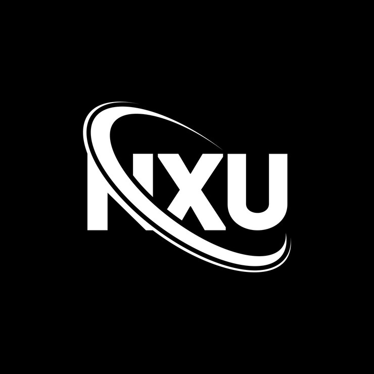 Vector logotipo nxu nxu letra nxu diseño de logotipo de letra iniciales nxu logotipo vinculado con círculo y mayúscula logotipo monograma nxu tipografía para negocios de tecnología y marca inmobiliaria