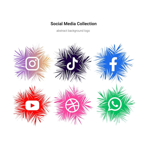 Vector logotipo o icono abstracto de redes sociales