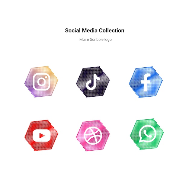 Logotipo o icono abstracto de redes sociales