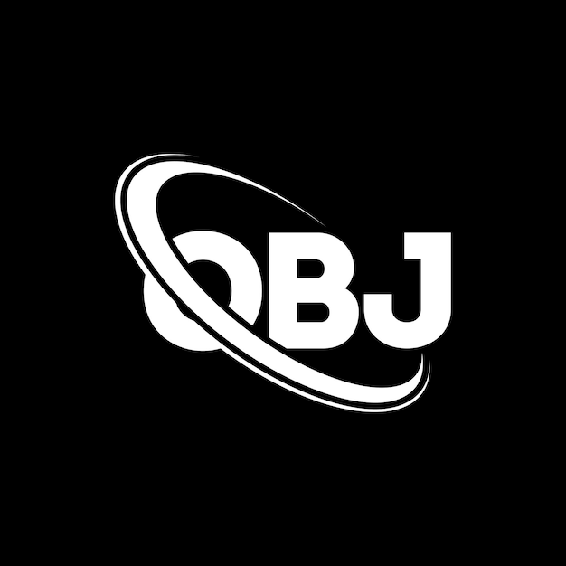 Logotipo OBJ OBJ letra OBJ diseño de logotipo de letra Iniciales OBJ logotipo vinculado con círculo y mayúscula logotipo monograma OBJ tipografía para negocios de tecnología y marca inmobiliaria